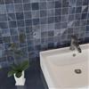 GOLDART Mosaico in gres porcellanato Venus Blue Quadrati blu lucido L 6.5 x L 33cm x Sp. 9 mm, 7 pezzi