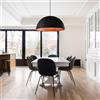 LUMICOM Lampadario Glamour Venice nero paralume nero e rame E27 Ø60cm LUMICOM