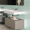 VISOBATH Mobile da bagno sospeso sotto lavabo L 80 x H 35 x P 45 cm marrone laccato opaco, 1 cassetto VISOBATH element