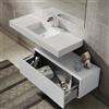 VISOBATH Mobile da bagno sospeso sotto lavabo L 100 x H 35 x P 45 cm bianco laccato opaco, 1 cassetto VISOBATH element