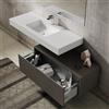 VISOBATH Mobile da bagno sospeso sotto lavabo L 100 x H 35 x P 45 cm marrone laccato opaco, 1 cassetto VISOBATH element