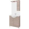 Leroy Merlin Mobile bagno da terra con lavabo e sifone L 75 x H 81.5 x P 50.5 cm legno naturale in truciolare, 2 ante per vasca centrale Symoa
