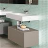 VISOBATH Mobile da bagno sospeso sotto lavabo L 60 x H 35 x P 45 cm marrone laccato opaco, 1 cassetto VISOBATH element