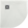 Leroy Merlin Piatto doccia in resina semicircolare FS25 bianco L 80 x L 80 x H 3 cm effetto pietra
