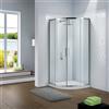 Leroy Merlin Box doccia con ingresso angolare scorrevole Slimline quadrante L 85 x L 90 x H 195 cm in vetro, sp. 6 mm vetro senza finitura / trasparente cromo
