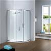 Leroy Merlin Box doccia con ingresso angolare scorrevole Slimline asimmetrico L 120 x L 80 x H 195 cm in vetro, sp. 6 mm vetro senza finitura / trasparente cromo