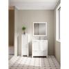 VISOBATH Mobile da bagno sotto lavabo VISOBATH Unike grigio laccato opaco L 82.7 x H 85 x P 46 cm 1 cassetto 2 ante, lavabo posizionabile centralmente non incluso