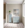 VISOBATH Mobile da bagno sotto lavabo VISOBATH Unike blu ghiaccio laccato opaco L 80 x H 85 x P 45 cm 1 cassetto 2 ante, lavabo posizionabile centralmente non incluso