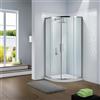 Leroy Merlin Box doccia con ingresso angolare scorrevole Slimline quadrante L 100 x L 100 x H 195 cm in vetro, sp. 6 mm cromo