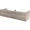 SENSEA Mobile da bagno sotto lavabo Neo L 135 x P 48 x H 32 cm bianco, grigio e quercia, lavabo non incluso