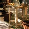 ASCHIERI DE PIETRI Tavolo da pranzo fisso pieghevole in legno massello grezzo di abete naturale per 4 persone L 100 x L 50 X H 75 cm