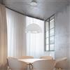 LUMICOM Lampadario Glamour Venice bianco paralume bianco E27 Ø40cm LUMICOM