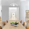 LUMICOM Lampadario Moderno Origami bianco paralume bianco E27 Ø40cm LUMICOM