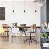 LUMICOM Lampadario Design Tubolar nero paralume nero E27 Ø35cm LUMICOM