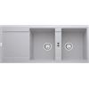 Franke Lavello integrato 2 vasche in alluminio argento FRANKE Maris L 50 x L 116 cm