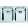 Franke Lavello integrato 2 vasche in inox argento FRANKE Logica Line L 50 x L 79 cm