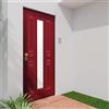 Yale Porta blindata YALE Mirror L 80 x H 210 cm rosso/noce apertura destra