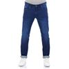 DENIMFY Jeans da uomo stretch Straight Fit DFMiro Jeans Cotone Denim Blu Nero Grigio 30 31 32 33 34 36 38 40, Denim blu scuro (D212), 38W x 34L