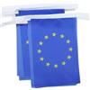 AZ FLAG Ghirlanda 12 Metri 20 Bandiere Europa 45x30cm - Bandiera Unione Europea - UE 30 x 45 cm - Festone BANDIERINE