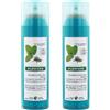 Klorane Duo Shampoo Secco Menta Bipack 2x150ml