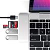 SATECHI USB 3.0 3-in-1 Combo Hub In Alluminio USB-C Con Ricarica Pass-Through - Per M2/ M1 MacBook Pro/Air, M2/ M1 iPad Pro/Air, M2 Mac Mini, iMac M1 (Argento)