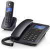 Motorola C4201 Telefono Combo Fijo + DECT Negro