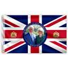 SHATCHI Bandiera Union Jack del Giubileo della Regina in Platino, 1,5 m x 9 m con bandiera gigante HM Queen 70th Anniversary GB Street Party