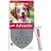Advantix Spot-on Antiparassitario, Per Cani da 10 Kg a 25 Kg, Elimina zecche, pulci, pidocchi e larve di pulce, Protegge da zanzare, pappataci e rischio di leishmaniosi, 4 pipette da 2.5 ml