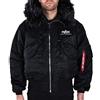 Alpha Industries 45P Giacca bomber personalizzata con cappuccio per uomo Black/Black