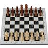 HBS GAMES Design in marmo bianco, classico gioco di scacchi in legno, 37 cm, scacchi e dama, set di chess board perfetto gioco di famiglia con scacchiera fatta a mano di alta qualità, xl