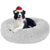Nepfaivy Cuccia per Gatti e Cani da Interno, Cuccetta per Gatti e Cani | Letto Morbido in Peluche per Gatti, Cuscino Ciambella Calda e Antistress per l'Inverno, XL-70cm/27.6in, Grigio Chiaro