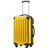 Hauptstadtkoffer ALEX Trolley Bagaglio a Mano 55x38x23 cm, 42 L, Lucchetto TSA, Rigido Espandibile PC/ABS, 3,2 kg, 4 Ruote Doppie, Giallo