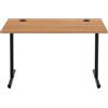 Amazon Basics - Scrivania per Home Office, Gioco, per Computer con Sistema di Gestione Cavi, Ripiano Spesso 25mm, Moderna, Assemblaggio Semplice, Telaio Nero, Rovere, 120cm x 60cm x 73,6cm