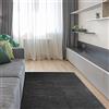 ECOMMERC3 Soft - Tappeto soggiorno a pelo medio antracite 80 x 150 cm con texture morbida e imbottita | Tappeto antiscivolo in poliestere e 3D backing | Tappeto lavabile in lavatrice