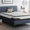 LUCID Topper per materasso in memory foam, 5 cm, carbone attivo, traspirante, per letto king size europeo (160 x 200 cm)