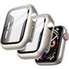 JETech Cover con Pellicola Protettiva per Apple Watch SE (2022/2020) /Series 6 5 4 44 mm, Custodia Protettiva Complessiva, Pellicola Integrata in Vetro Temperato, 2 Pezzi (Galassia)