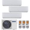 BAXI CONDIZIONATORE BAXI ASTRA TRIAL SPLIT 9000+12000+12000 BTU INVERTER R32 LSGT70-3M A++