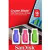SanDisk Cruzer Blade 16GB unità flash USB USB tipo A 2.0 Blu, Verde, R