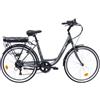 TEKLIO TC1 City Bike elettrica 26'' grigia in acciaio