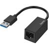 Hama Adattatore USB 3.0 M / 8p8c F (RJ 45), Fast Ethernet LAN 10/100/1000, Gigabit, nero