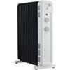 Electroline OFRE13F25M stufetta elettrica Interno Nero, Bianco 2500 W Riscaldatore ambiente elettrico a olio