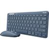 Trust Lyra tastiera Mouse incluso RF senza fili + Bluetooth QWERTY Italiano Blu