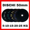 dischi per palestra peso disco pesi set BUMPER OLIMPICI 50mm da 5 10 15 20 25 kg