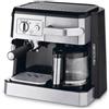 DE LONGHI Macchina da Caffè Combi Espresso Semi Automatica Serbatoio 1 L Potenza 1750 Watt Colore Nero / Argento