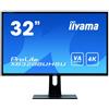 IIYAMA Monitor 31.5" LED VA XB3288UHSU-B1 3840x2160 4K Ultra HD Tempo di Risposta 3ms