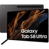 SAMSUNG Tablet Galaxy Tab S8 Ultra Graphite 14.6" WQXGA+ Octa Core RAM 12GB Memoria 256 GB +Slot MicroSD Wi-Fi - 5G Fotocamera 13Mpx Android - Italia