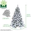 BUD Albero di Natale REALISTICO DENZEL INNEVATO SUPER FOLTO PVC 180 210 240 270 BUD