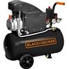 black+decker B+D - Compressore Ad Aria 24 Lt. Gruppo Coassiale Lubrificato 1,5 HP - 8 Bar