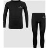 Reusch Reush Underwear Set Intimo Seamless Maglia+Pant Neri Adulto