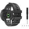 MoKo Cinturino di Ricambio Morbido Compatibile con Garmin Forerunner 45/Forerunner 45S/Swim 2, Braccialetti di Ricambio per Orologio in Silicone, Nero